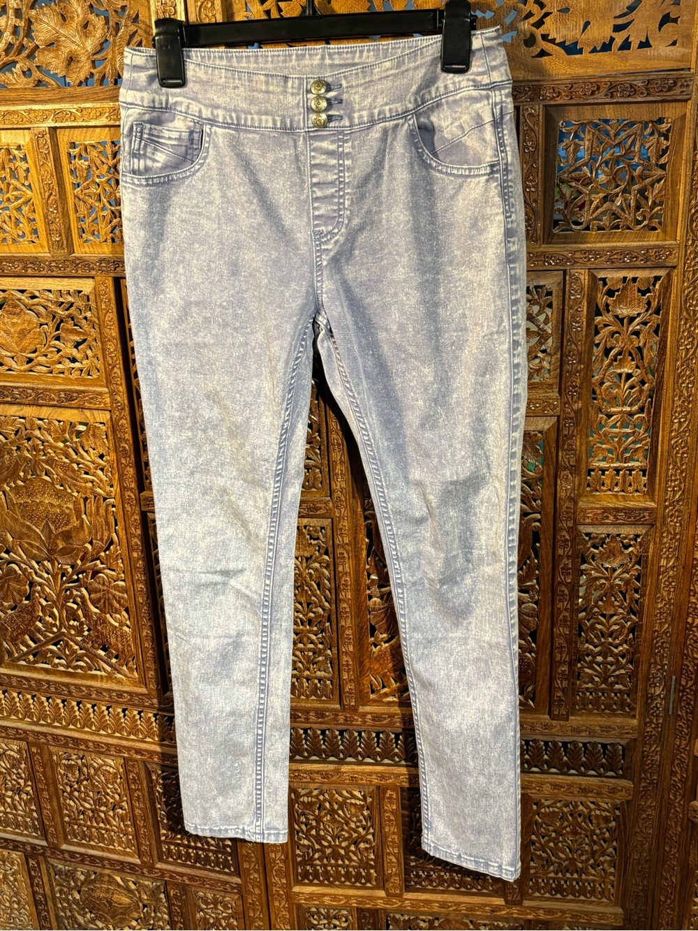 Soft Surroundings Silver Wash Skinny Jeans